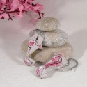Boucles Carpes Koï Origami fleurs de sakura rose sur fond blanc - 25,00 €