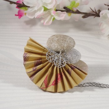 Collier Eventail Origami...