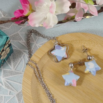 Parure Etoiles Origami gros...