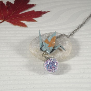 Collier Grue Origami sur...