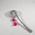Marque-Page Origami Pompon fuchsia avec fleurs parmes - 18,00 €
