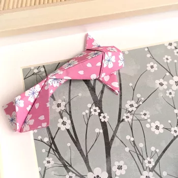 Cadre 3D carpes koï fuchsia | Line et les Perles